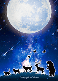 Starry night and Animals 10*