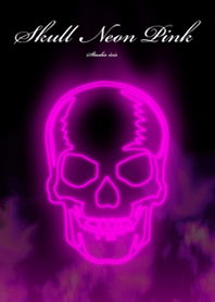 Skull neon Pink butterfly3