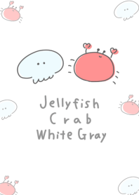 簡單的水母蟹白色灰色