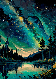 Beautiful starry night view#1236