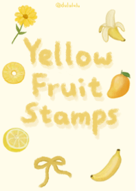 Yellow Fruit Stamps - Light Yellow