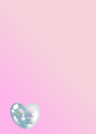 Heart crystal.pink beige