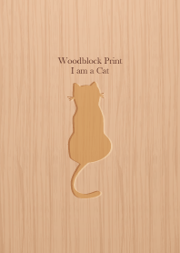Woodblock Print Cat 10