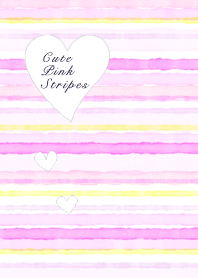 Cute Pink Stripes-ピンクのボーダー