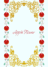 -Apples and flowers_Pale turquoise-