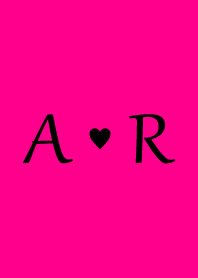 Initial "A & R" Vivid pink & black.