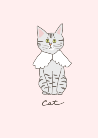 Stylish cat who likes flowers.