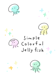 simple colorful jellyfish.