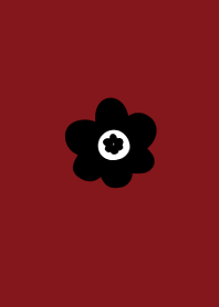 Bordeaux and black flowers.