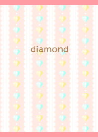 stylish diamond on light pink JP