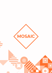 Flat Mosaic White Orange