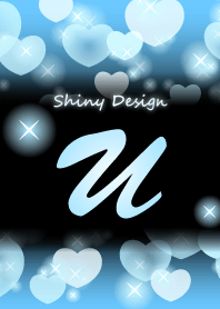 U-Initial-Light blue Heart