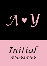 Initial "A&Y" -Black&Pink-