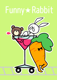 Pair Theme -Funny Rabbit - green