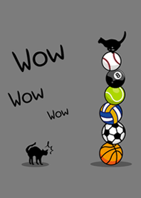 黒猫バランスチャレンジ(フォググレー)