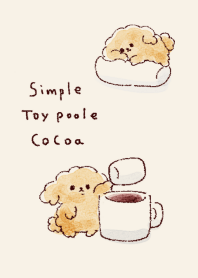 simple toy poodle cocoa beige.