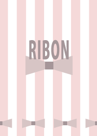リボン&ストライプ(ピンク)