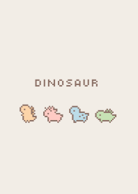 小さな恐竜 (ドット絵) /ベージュ