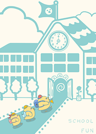 Yellow Duck School fun-Indigo (Beige4)