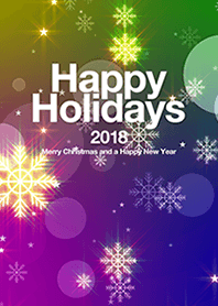 Happy Holidays 2018 stars#01