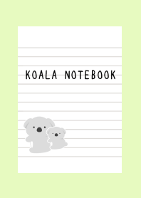 KOALA NOTEBOOK/YELLOW GREEN