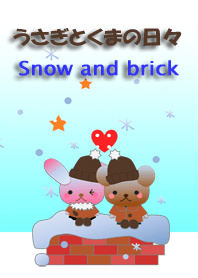 Rabbit and bear daily(Snow and brick)