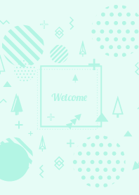 Geometric Welcome Humming Bird