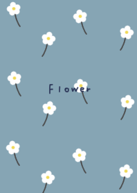 Stylish small floral pattern blue beige.