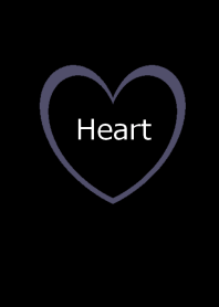 ハートと紺色