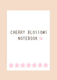 CHERRY BLOSSOMS NOTEBOOKj-PINK BEIGE