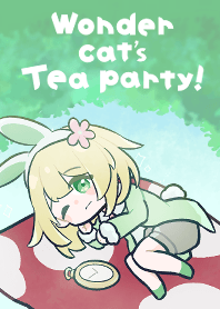 Wonder cat's tea party!