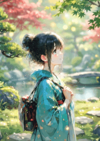 Cute Girl and Beautiful Nature V.45