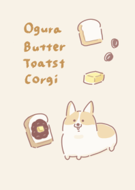 Simple Ogura Butter Toast Corgi Beige