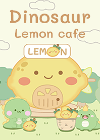 Dinosaur go to lemon cafe!
