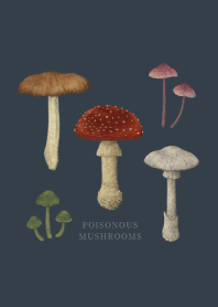 POISONOUS MUSHROOMS / DARK BLUE