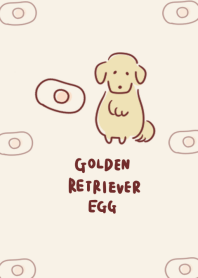 simple golden retriever fried egg beige.