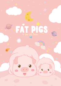 หมูอ้วน ตัวกลม คาวาอิ สีชมพูพาสเทล