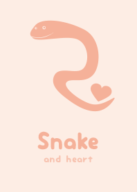 Snake & heart Deep baby pink
