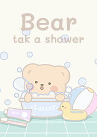Bear take a shower!
