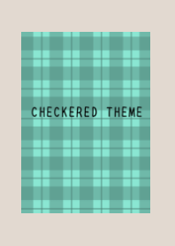 MINT GREEN CHECKERED THEME/BEIGE
