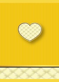 quilted heart on yellow