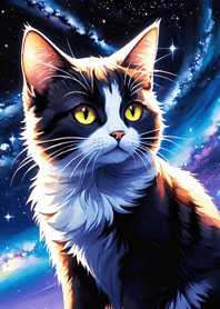 Night Moon Star Cat 6D0d57