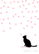 櫻花貓：白色粉紅色