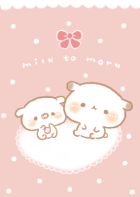 たれ耳うさぎのもるちゃんとみるくちゃん。