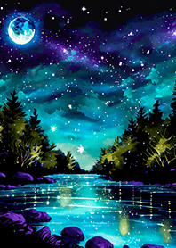 Beautiful starry night view#2872