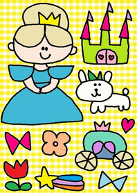 (Happy princess and yellow check )