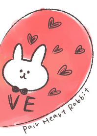 Pair Heart Rabbit Boy