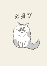 グレーベージュ系もふもふ猫