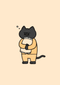 Pajamas black cat 02.