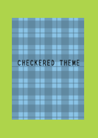 DUSTY BLUE CHECKERED THEME-RED-GREEN